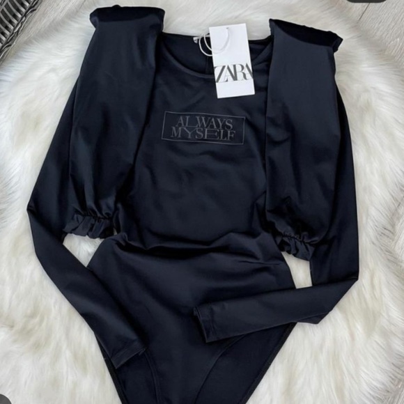 New Zara Always Myself body with shoulder pads - Picture 10 of 13